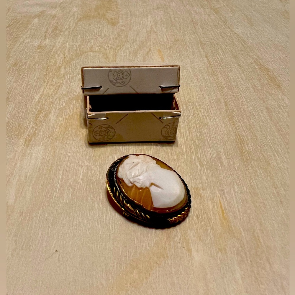 Antique Cameo Shell Brooch